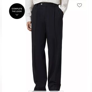 All saints Tallis pleated straight leg pants button fly waist 32